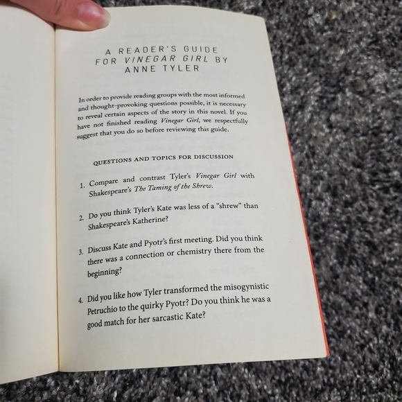 Vinegar Girl book - Picture 3 of 3